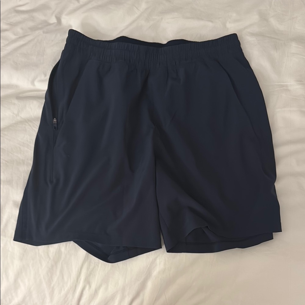 Lululemon Navy Blue Pacebreaker 7” Shorts